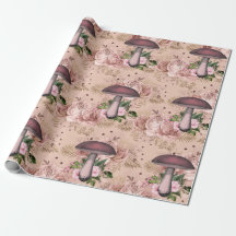 Paddenstoelen Pink Woodland God Floral 