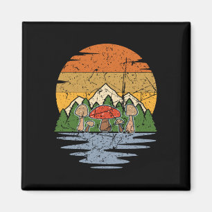 Paddenstoelen Plukken Retro Magneet