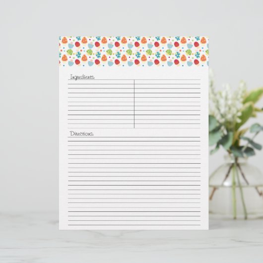 paddenstoelen Recipe Letterhead (Staand voorkant)