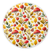 Paddenstoelen Retro Antiek Stijl Keramische Knop (Voorkant)