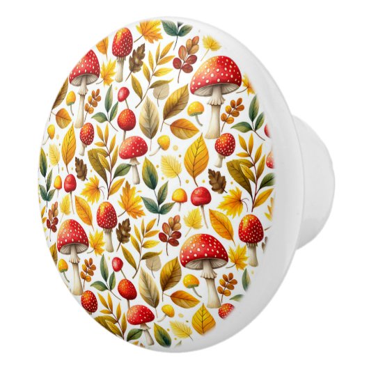 Paddenstoelen Retro Antiek Stijl Keramische Knop (Rechts)