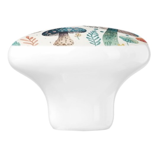 Paddenstoelen Retro Groovy Keramische Pull Keramische Knop (Zijkant)