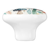 Paddenstoelen Retro Groovy Keramische Trekkers Knop (Zijkant)