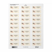 Paddenstoelen Retro Modern Botanisch Retouradres Etiket (Full Sheet)