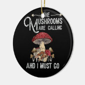 Paddenstoelen roepen dat ik moet gaan jagen op pad keramisch ornament (Links)