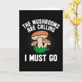 Paddenstoelen roepen me om naar paddenstoel te gaa kaart (Gele Bloem)