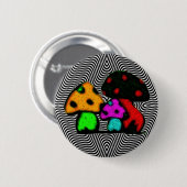 paddenstoelen ronde button 5,7 cm (Voorkant /achterkant)