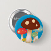 paddenstoelen ronde button 5,7 cm (Voorkant /achterkant)