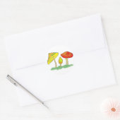 paddenstoelen ronde sticker (Envelop)