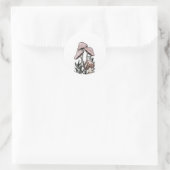 paddenstoelen ronde sticker (Tas)