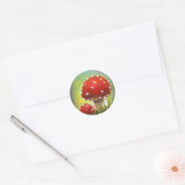 paddenstoelen ronde sticker (Envelop)