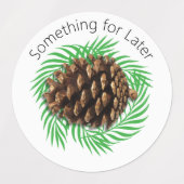 Paddenstoelen, rood blad en varens labels (Design 2)