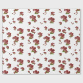 Paddenstoelen rood en wit cadeaupapier (Vlak)