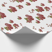 Paddenstoelen rood en wit cadeaupapier (Hoek)