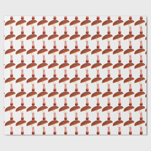 Paddenstoelen Roos Woodland White Delicate Cadeaupapier (Vlak)