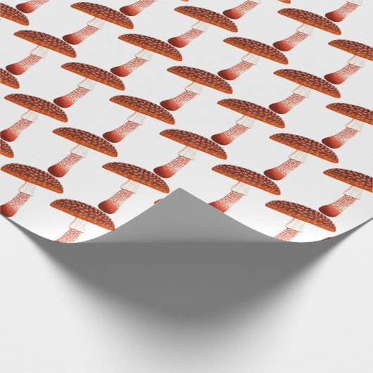 Paddenstoelen Roos Woodland White Delicate Cadeaupapier (Hoek)