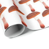 Paddenstoelen Roos Woodland White Delicate Cadeaupapier (Rol Hoek)