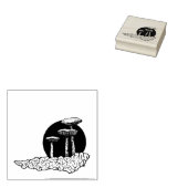 Paddenstoelen rubber stempel, paddenstoel rubber s rubberstempel (Gestempeld)