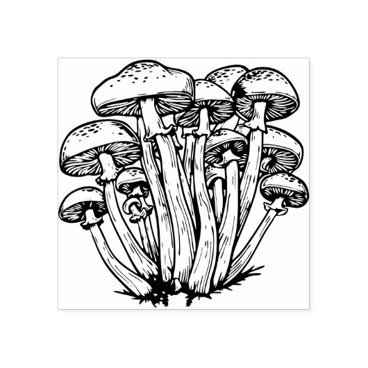 Paddenstoelen Rubberstempel (Afrduk)