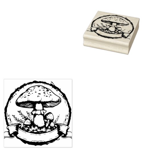 Paddenstoelen Rubberstempel (Gestempeld)