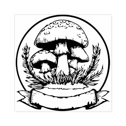 Paddenstoelen Rubberstempel (Afrduk)