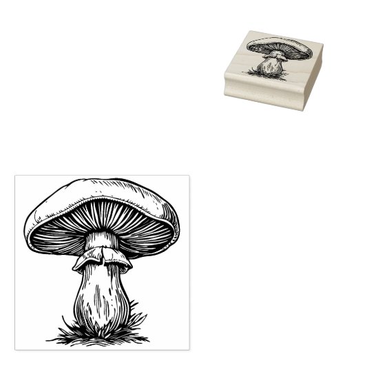 Paddenstoelen Rubberstempel (Gestempeld)