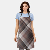 Paddenstoelen rustieke bruin geruite schort (Gedragen)