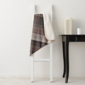 Paddenstoelen rustieke bruin geruite sherpa deken (In situ)