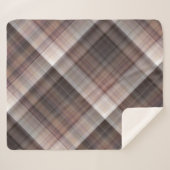 Paddenstoelen rustieke bruin geruite sherpa deken (Voorkant (horizontaal))
