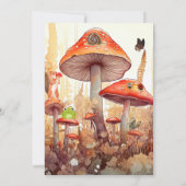 Paddenstoelen rustieke grillige Herfst baby shower Kaart (Achterkant)