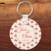 Paddenstoelen Schattige Retro Kawaii Custom Paar N Sleutelhanger (Voorkant)