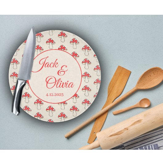 Paddenstoelen Schattige Retro Kawaii Custom Paar N Snijplank