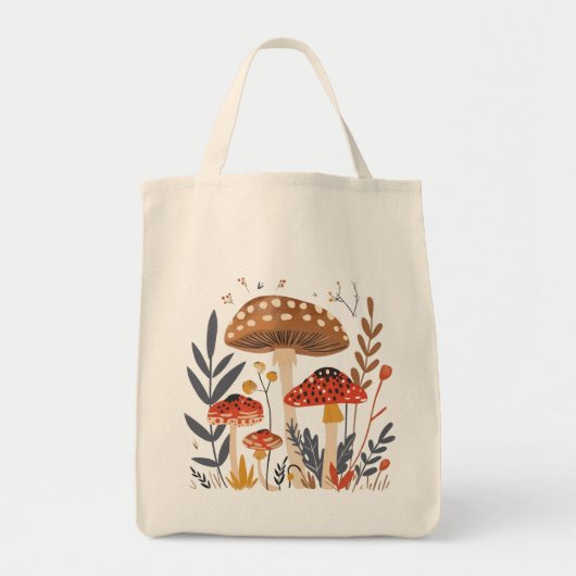 Paddenstoelen Schouder Tote Tas (Voorkant)