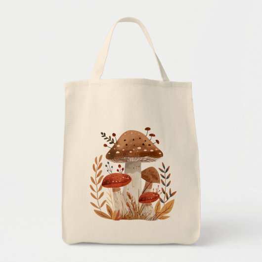 Paddenstoelen Schouder Tote Tas (Voorkant)