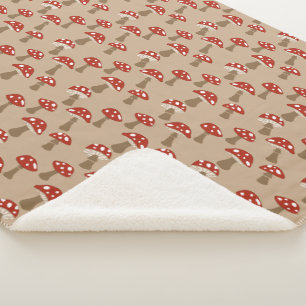paddenstoelen Sherpa Blanket Sherpa Deken