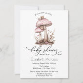 Paddenstoelen Snail Ombre Polka Dots Invitation Kaart (Voorkant)
