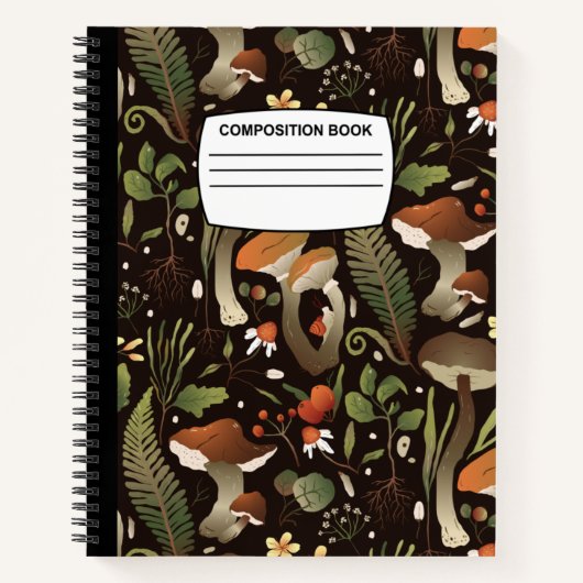Paddenstoelen Spiral Samenstelling Notitieboek (Voorkant)