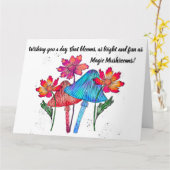 Paddenstoelen Spreuken Verjaardagskaart Kaart (Gele Bloem)