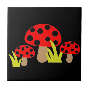 paddenstoelen tegeltje