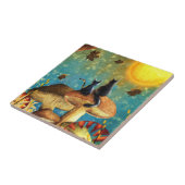 paddenstoelen tegeltje (Zijkant)