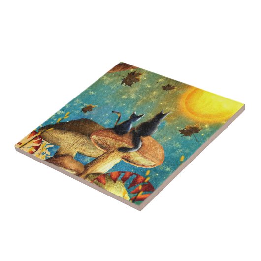 paddenstoelen tegeltje (Zijkant)