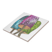 paddenstoelen tegeltje (Zijkant)