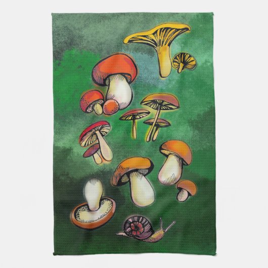 paddenstoelen theedoek (Verticaal)