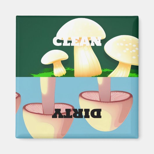 Paddenstoelen Vaatwasser Magneet Schoon Vuil (Voorkant)