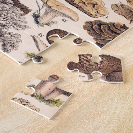  paddenstoelen van Adolphe Millot Legpuzzel (Zijkant)