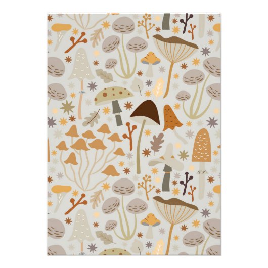 paddenstoelen van de paddenstoel van de paddenstoe foto afdruk (Voorkant)