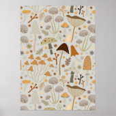 paddenstoelen van de paddenstoel van de paddenstoe poster (Voorkant)