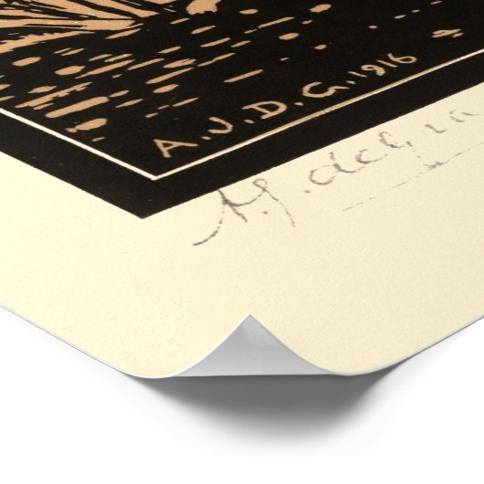  paddenstoelen van Julie de Graag Poster (Hoek)