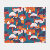 Paddenstoelen variëteit,  naadloze illustratie. fleece deken (Voorkant (Horizontaal))