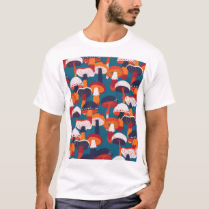 Paddenstoelen variëteit,  naadloze illustratie. t-shirt